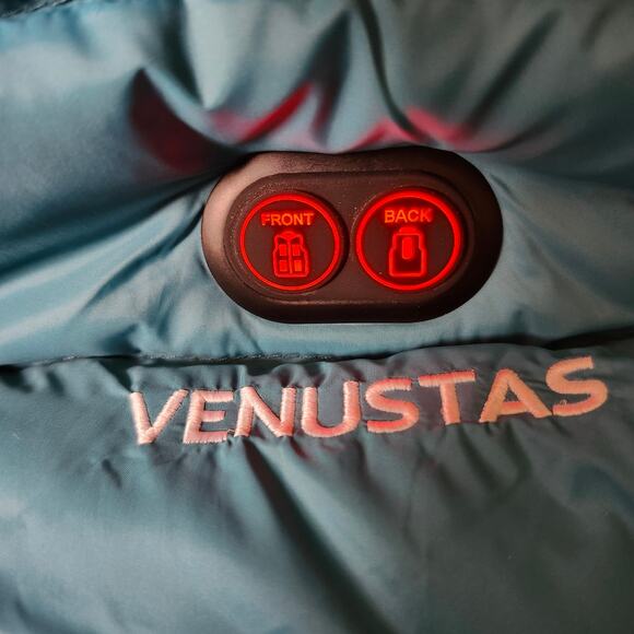 Venustas Heated Jacket NEW With Dual Control Button 7.4V For Unisex, U9001 Blue - Picture 12 of 16